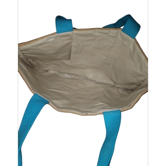 NWT SIMPLY SOUTHERN Beach Pool Tote Bag Jute Sail Away - Picture 3 of 4